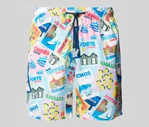 Regular Fit Badeshorts mit Tunnelzug Modell 'LIGHTING