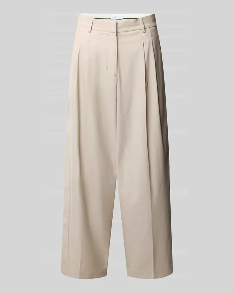 COMMA Stoffhose mit Bügelfalten Sand