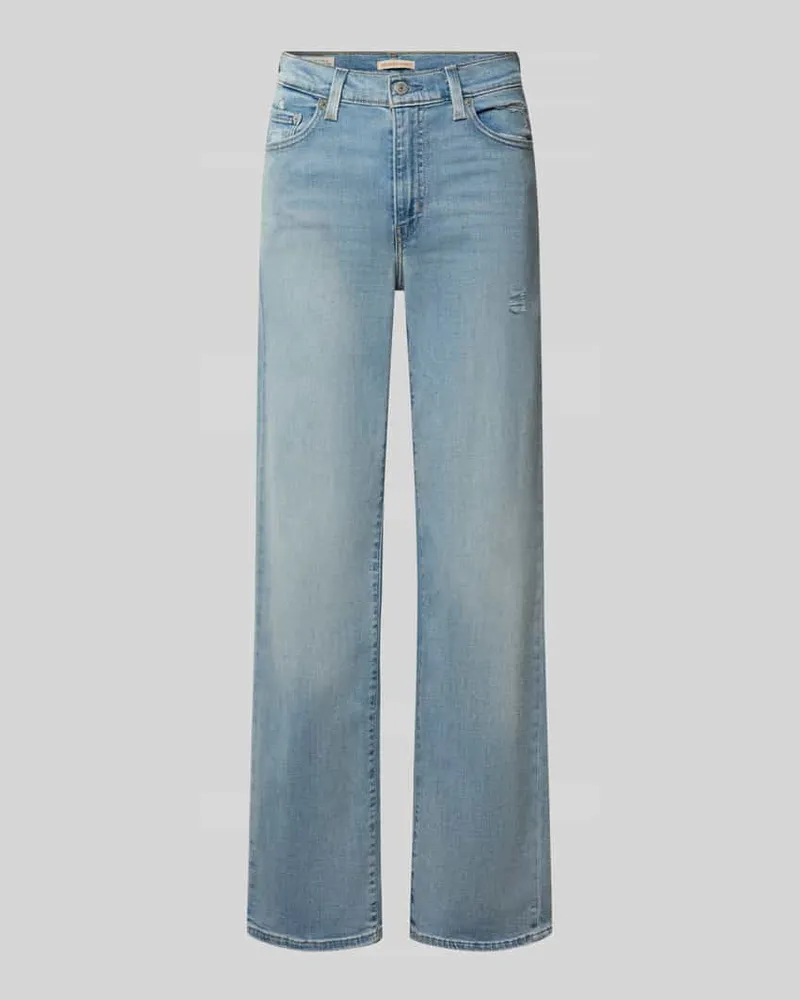 Levi's Straight Fit Jeans aus Baumwoll-Mix Hellblau