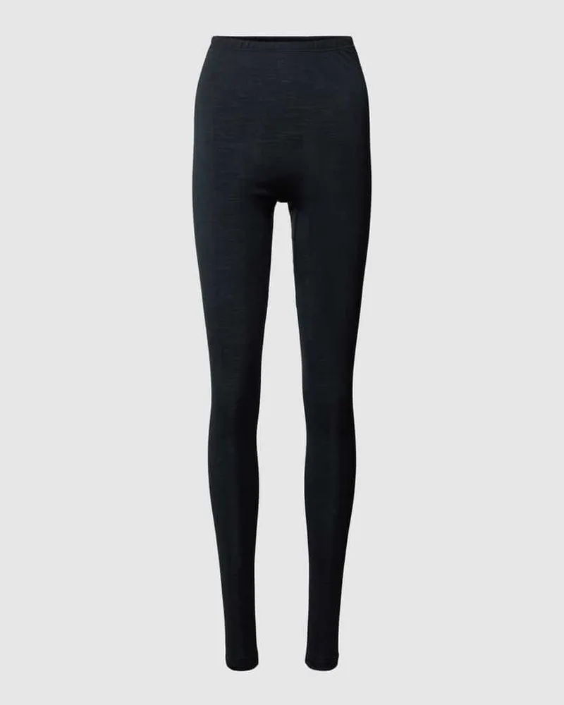 Hanro Slim Fit Lange Unterhose aus Woll-Seide-Mix Black
