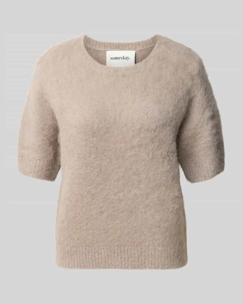 someday. Pullover aus Alpaka-Mix mit Rundhalsausschnitt Modell 'Tirina Taupe