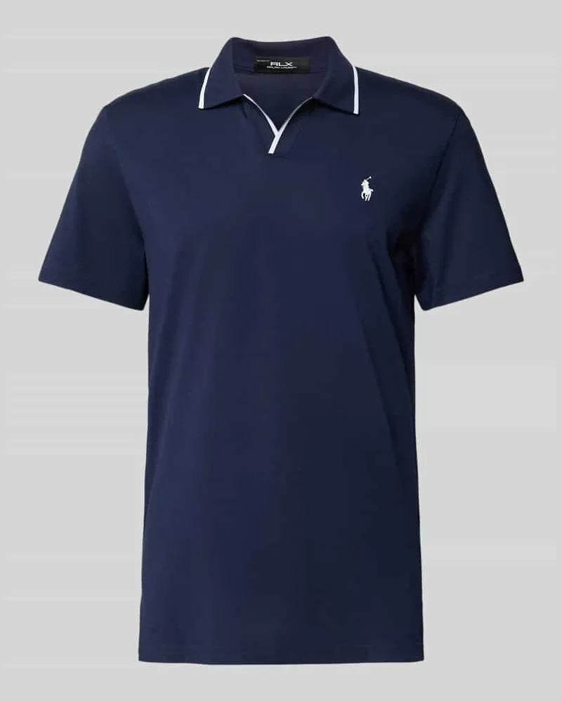 Ralph Lauren Poloshirt mit Label-Stitching Marine