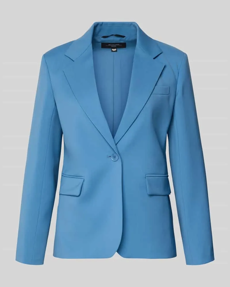 Max Mara Taillierter Blazer aus reiner Schurwolle Modell 'LAMINE Hellblau