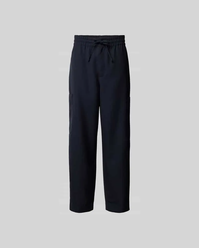 Kenzo Regular Fit Leinenhose mit Cargotasche Dunkelblau