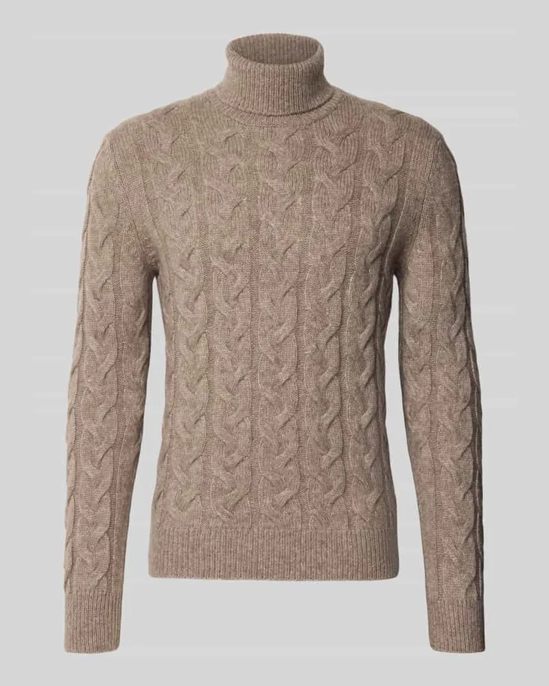 Gran Sasso Strickpullover mit Rollkragen Sand