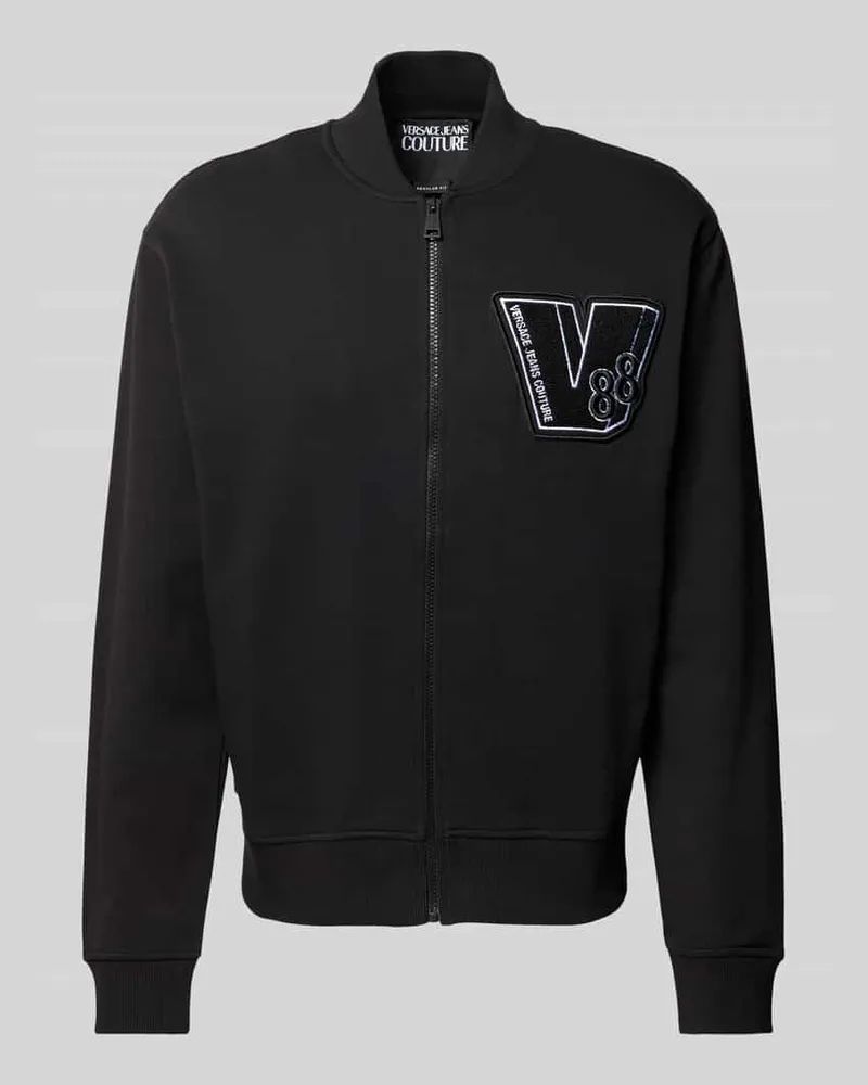 Versace Jeans Sweatjacke mit Stehkragen Black