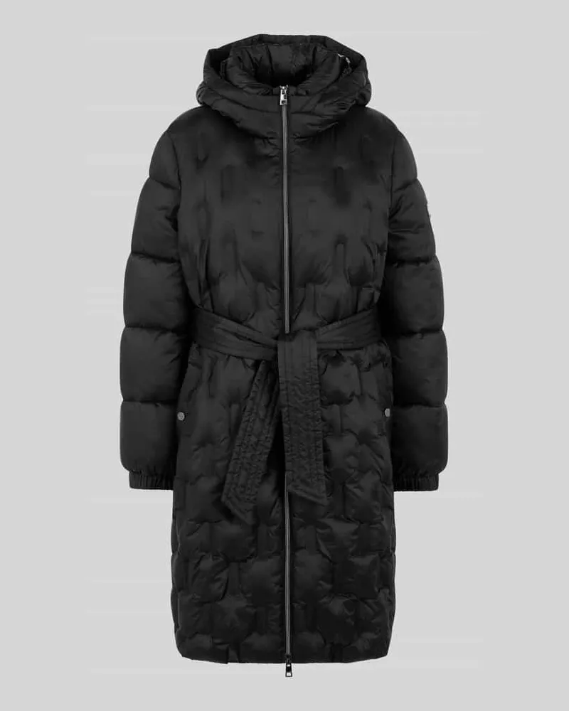 Marc Cain Regular Fit Steppmantel mit Taillengürtel 'OUTDOOR Black