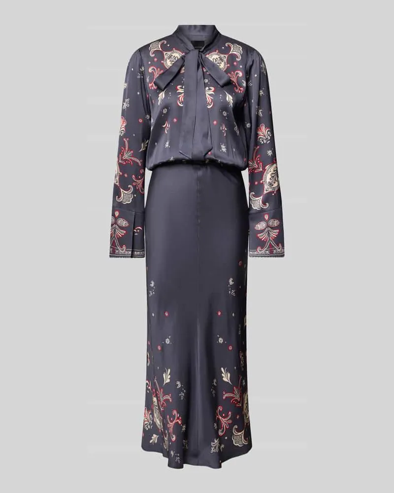 Marc Cain Maxikleid mit Schleifen-Detail Taupe