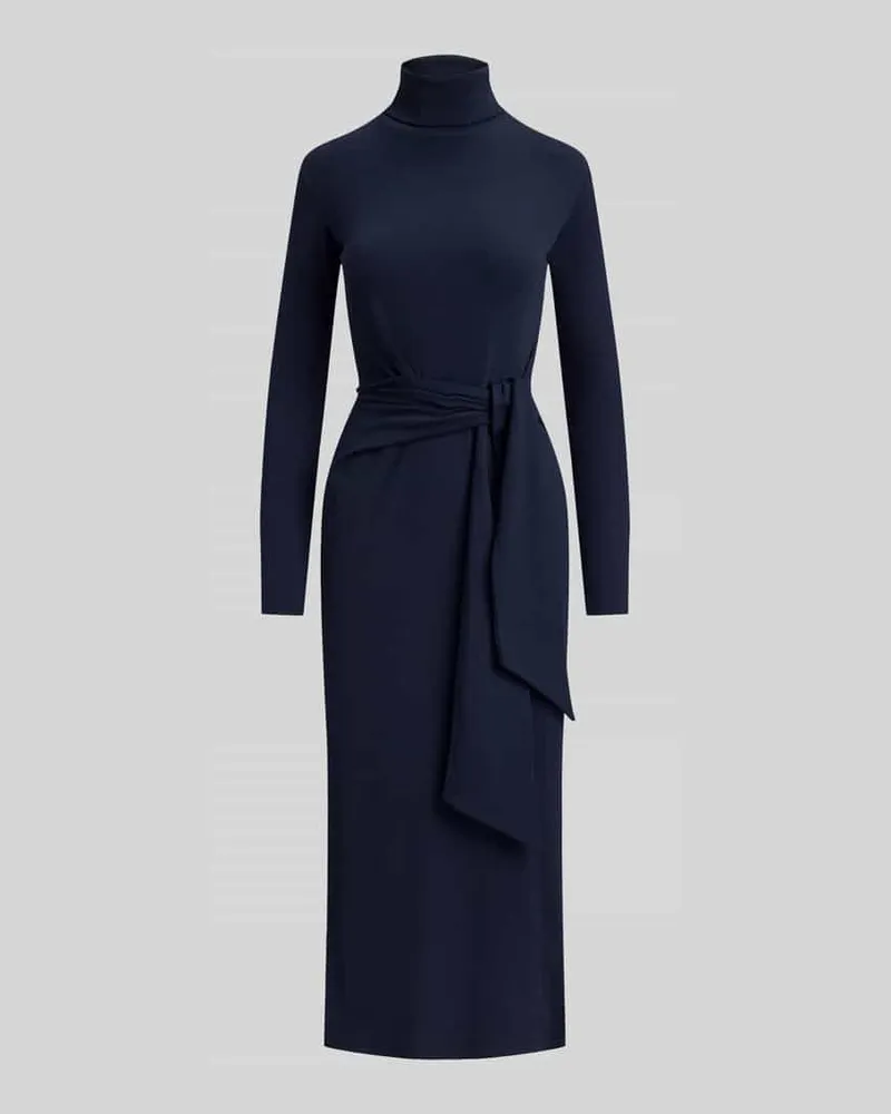 Ralph Lauren Regular Fit Freizeitkleid aus Baumwoll-Modal-Mix Marine