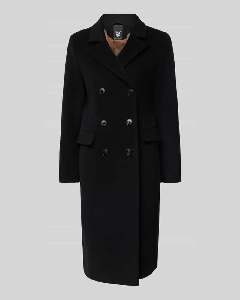 Fuchs Schmitt Regular Fit Wollmantel mit Kaschmir-Anteil Black