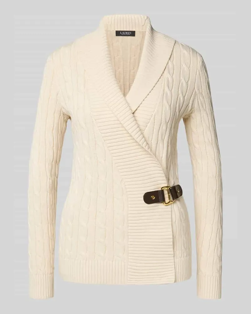 Ralph Lauren Strickjacke mit Zopfmuster Modell 'DONATO Beige