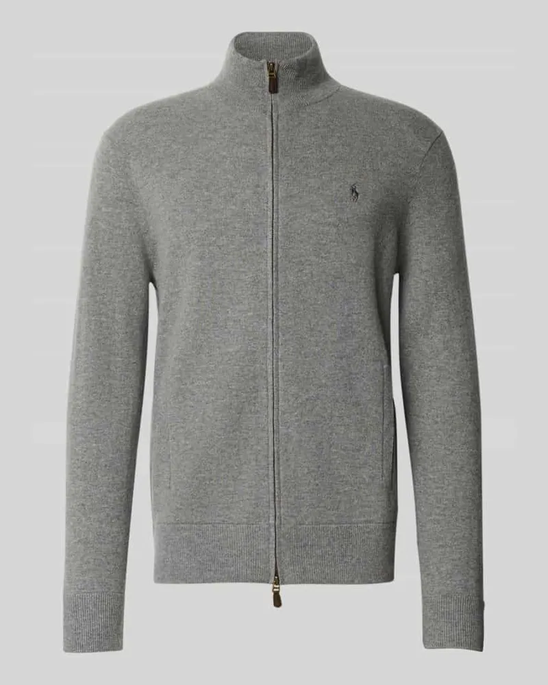 Ralph Lauren Wolljacke mit Stehkragen Mittelgrau