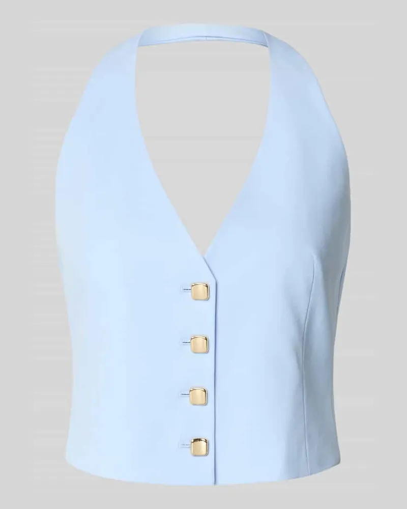 HUGO BOSS Regular Fit Weste mit Neckholder Modell 'ANUNA Hellblau