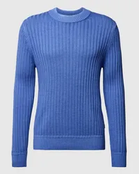 HUGO BOSS Strickpullover mit Rundhalsausschnitt Modell 'Kriben Flieder