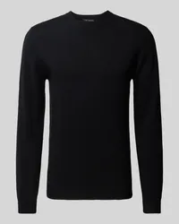 Roy Robson Strickpullover mit Rundhalsausschnitt Black