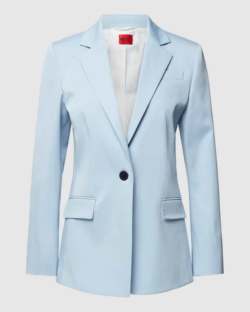 HUGO BOSS Blazer mit Reverskragen Modell 'Amegan Hellblau