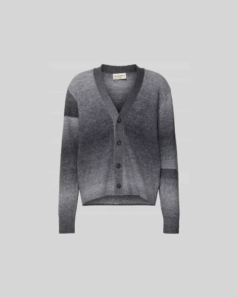 Officine Generale Strickjacke mit Knopfleiste Mittelgrau