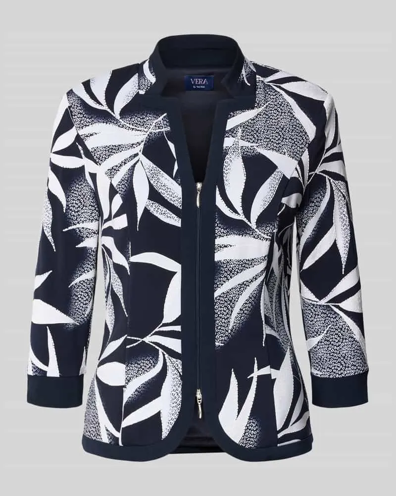 Vera Mont Regular Fit Longblazer mit Reißverschluss Marine