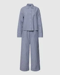 Ralph Lauren Pyjama mit Streifenmuster Marine