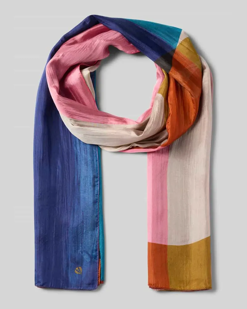 Fraas Seidentuch im Allover-Look Blau