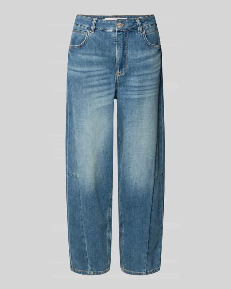 Lanius Barrel Fit Jeans aus Baumwoll-Mix in verkürzter Passform Jeansblau