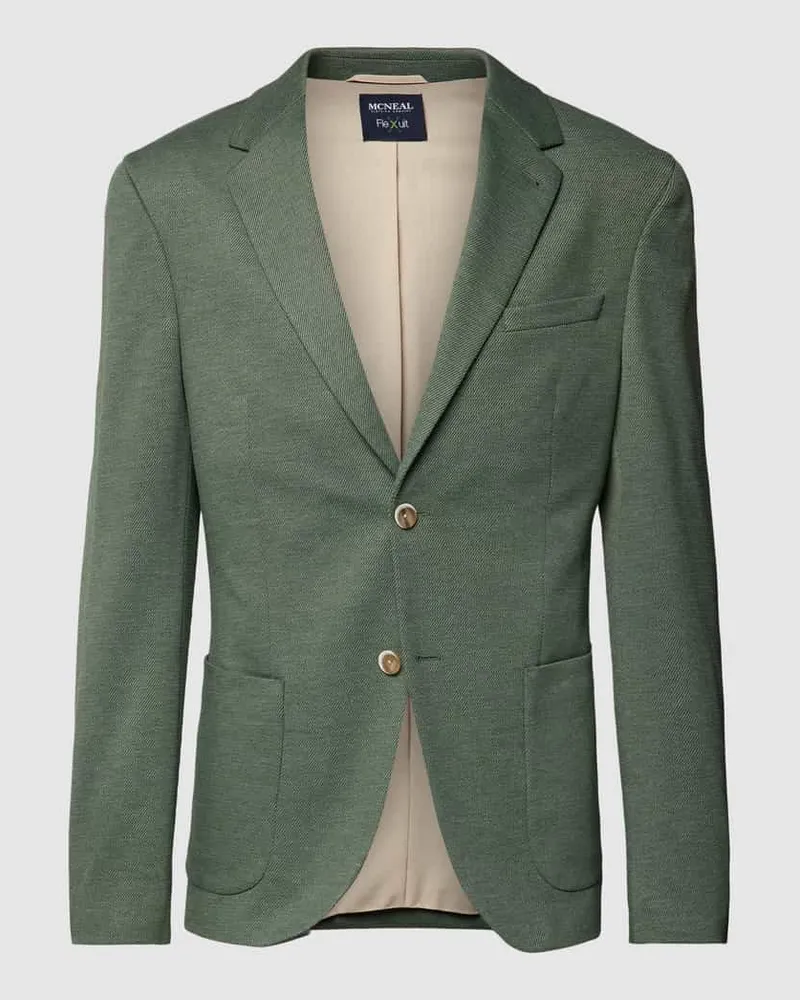 McNeal Slim Fit Sakko mit Reverskragen Gruen