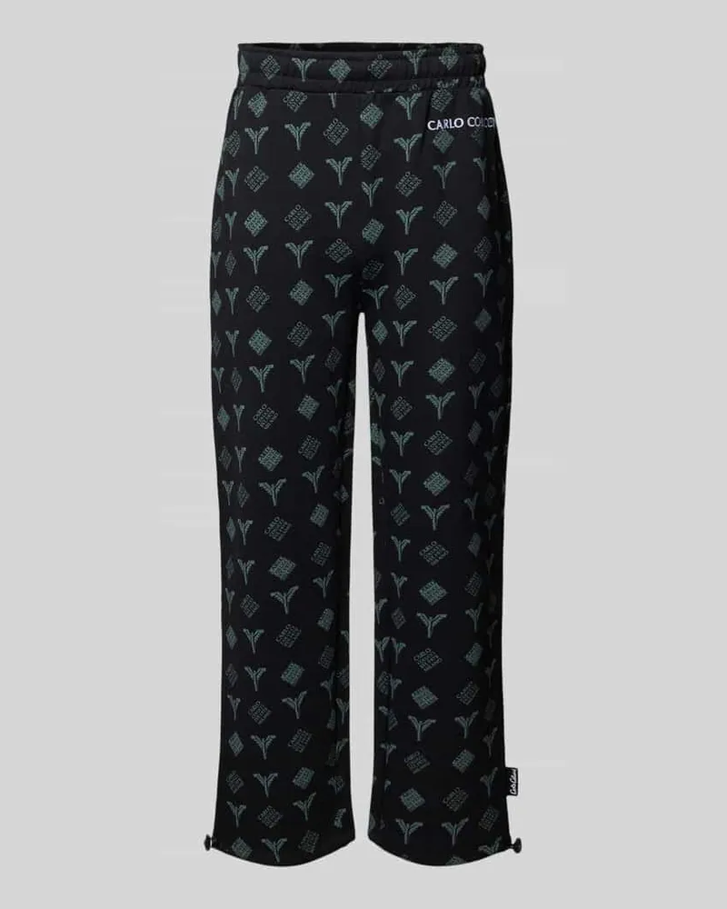 Carlo Colucci Sweatpants mit elastischem Bund Black