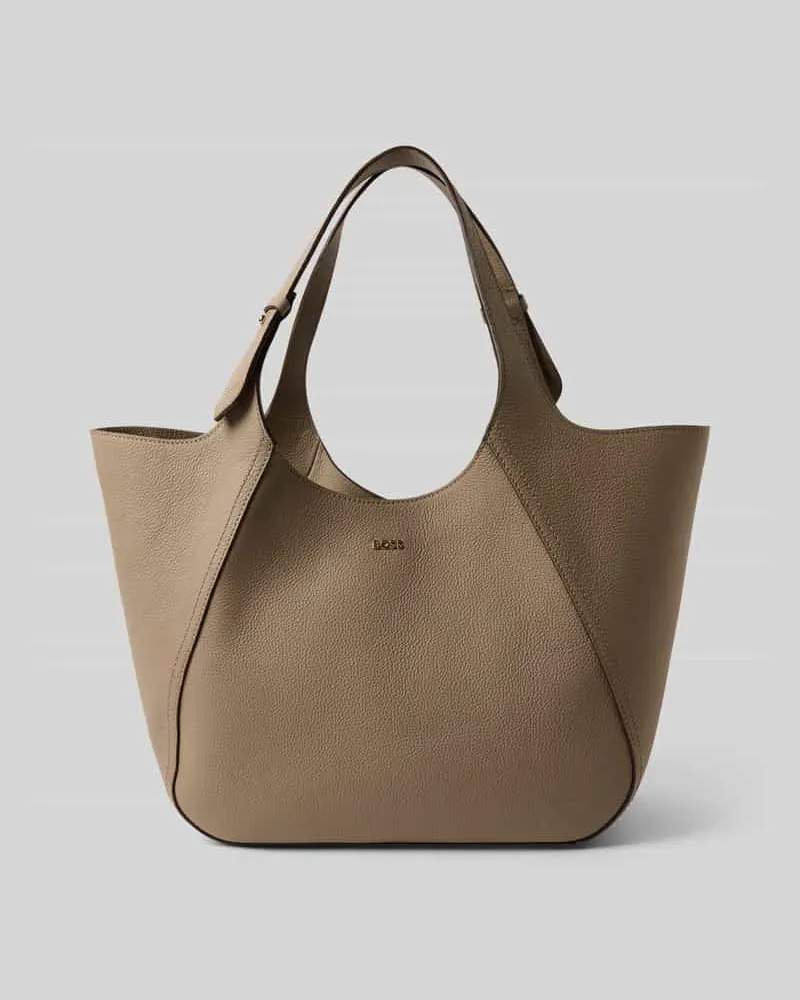 HUGO BOSS Shopper aus echtem Rindsleder Modell 'LENAH Taupe