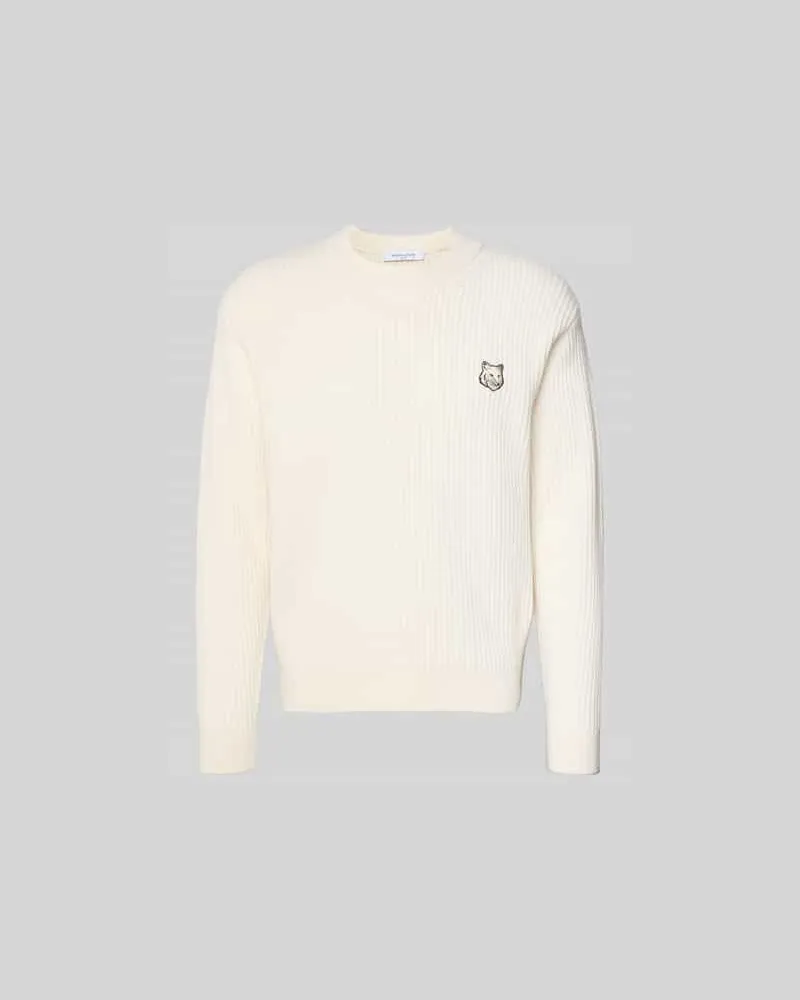 Kitsuné Pullover mit Label-Stitching Sand