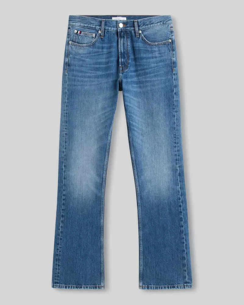 Tommy Hilfiger Bootcut-Jeans aus reiner Baumwolle Modell 'WARREN BOOTCUT Jeansblau