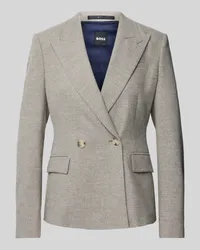 HUGO BOSS Blazer aus Woll-Mix mit Pattentaschen Hellgrau