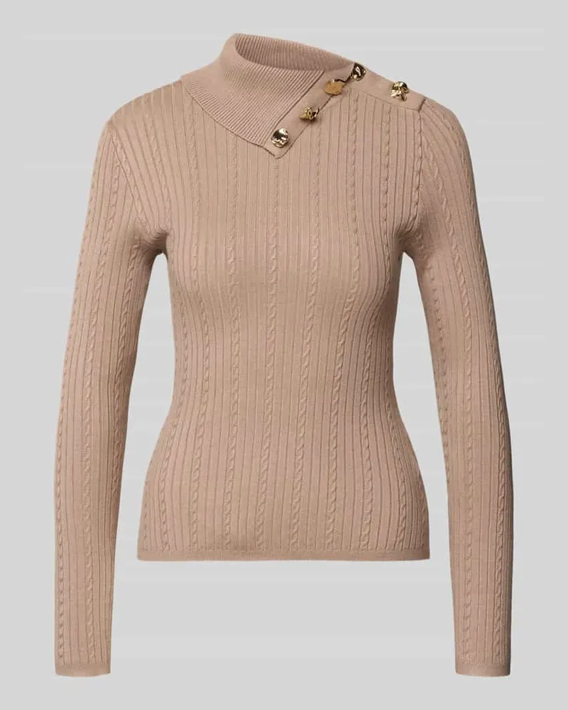 Guess Slim Fit Longsleeve aus Viskose-Mix Modell 'Sicilla Sand
