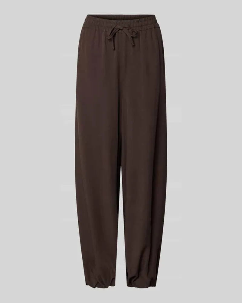 Smith & Soul Hose mit Baloon Saum und elastischem Bund Dunkelbraun