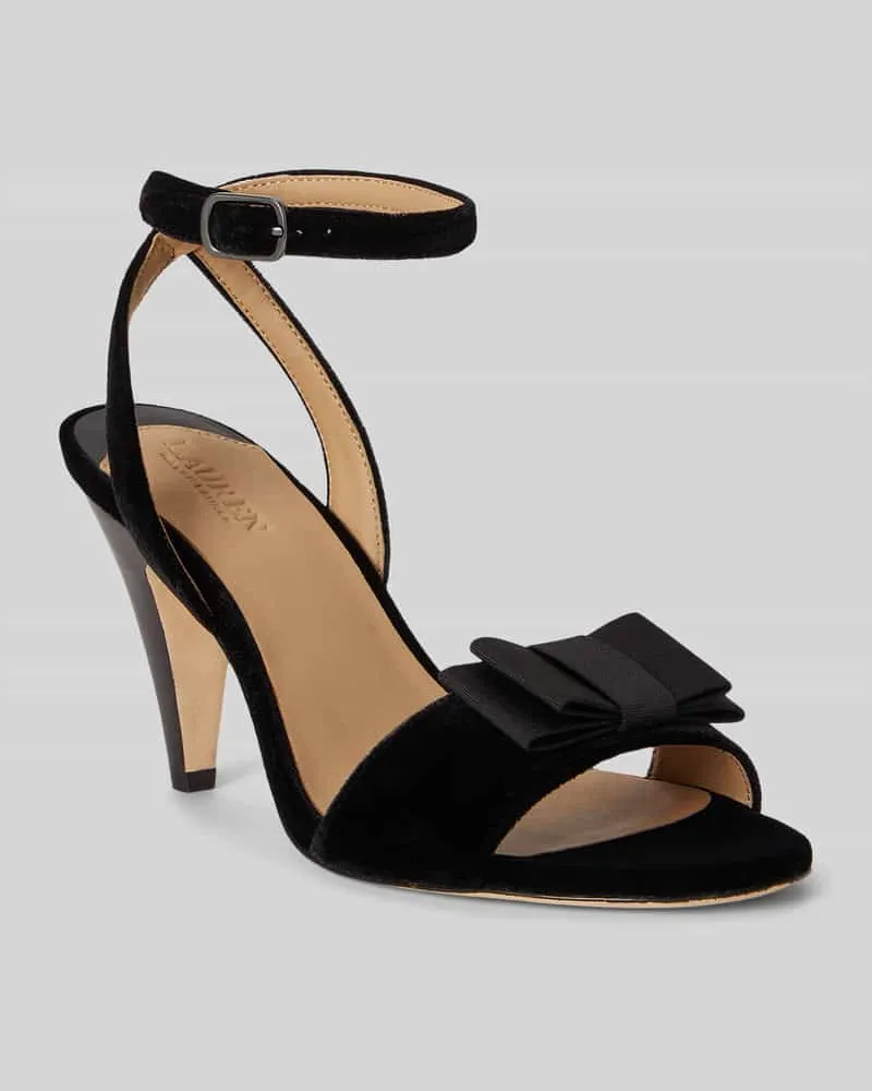 Ralph Lauren Sandalette aus Rindsnappa mit Schleifendetail Black