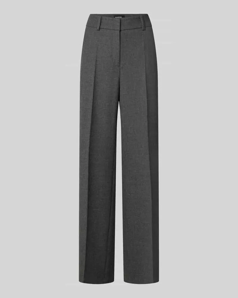 Cambio Regular Fit Weite Hose mit Viskose-Woll-Anteil Modell 'AMELIE Anthrazit