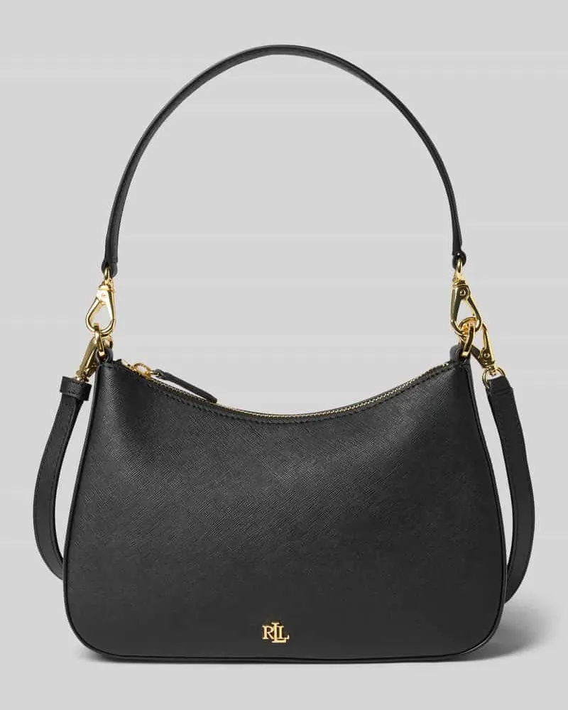 Ralph Lauren Handtasche aus Rindsleder mit Label-Applikation Black