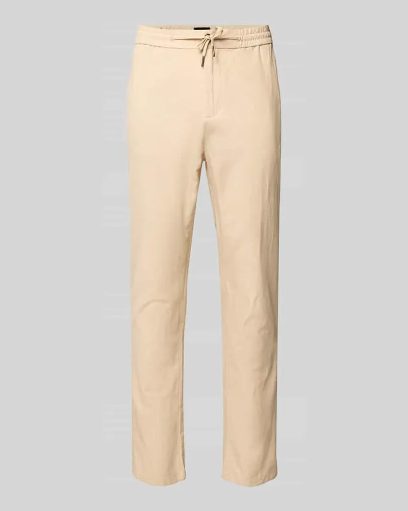 Scotch&Soda Tapered Fit Stoffhose aus Baumwoll-Leinen-Mix Modell 'Warren Beige