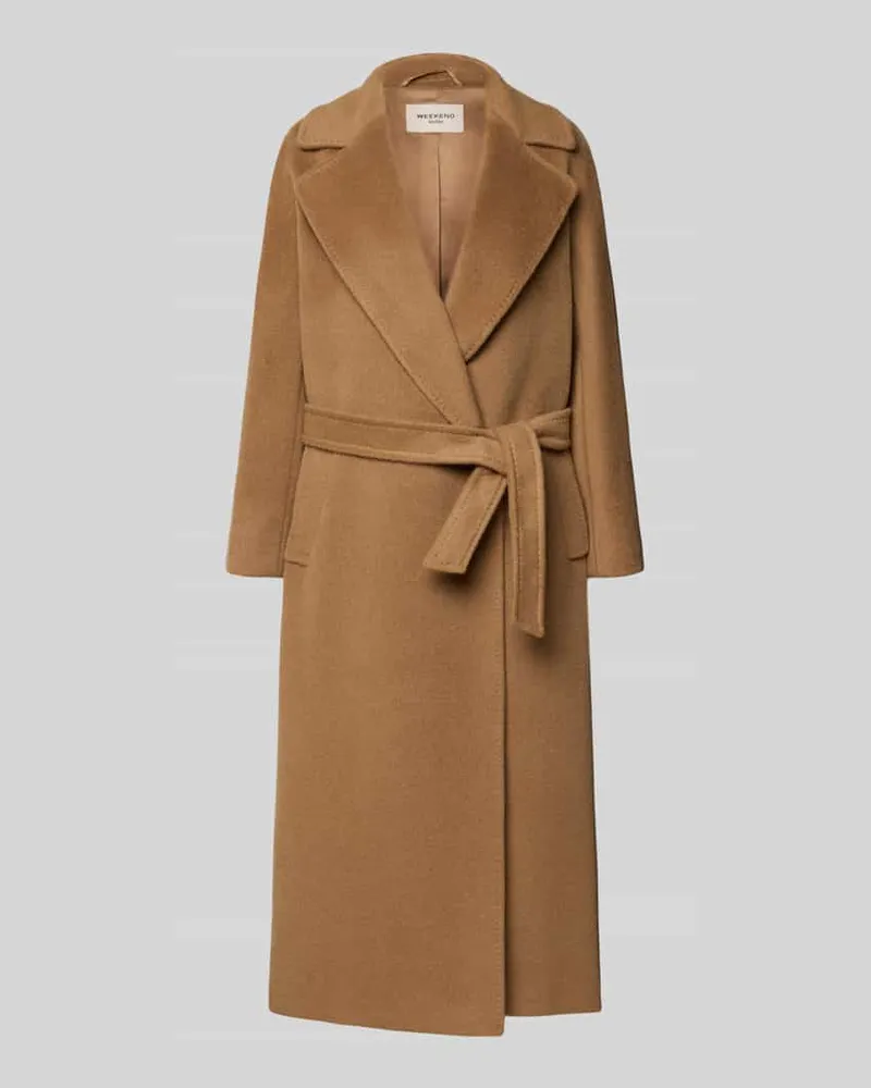 Max Mara Teddymantel aus Wollmix Camel