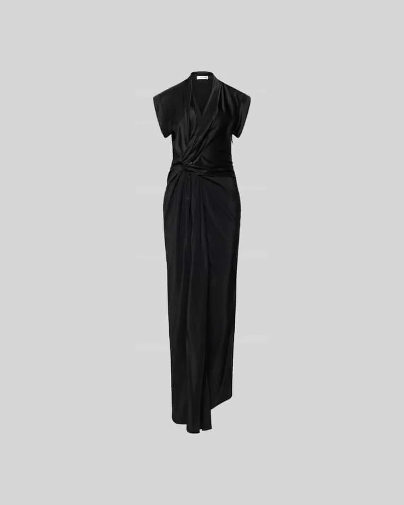 Victoria Beckham Maxikleid aus Viskose-Mix Black