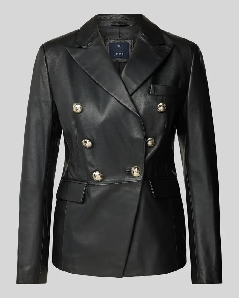 JOOP! Lederjacke mit Brustleistentasche Black