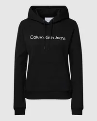 Calvin Klein Hoodie mit Label-Print Black