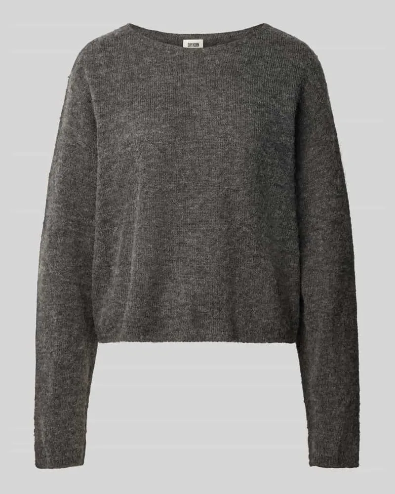 Drykorn Strickpullover aus Woll-Mix mit Alpaka-Anteil Modell 'IMENY Anthrazit