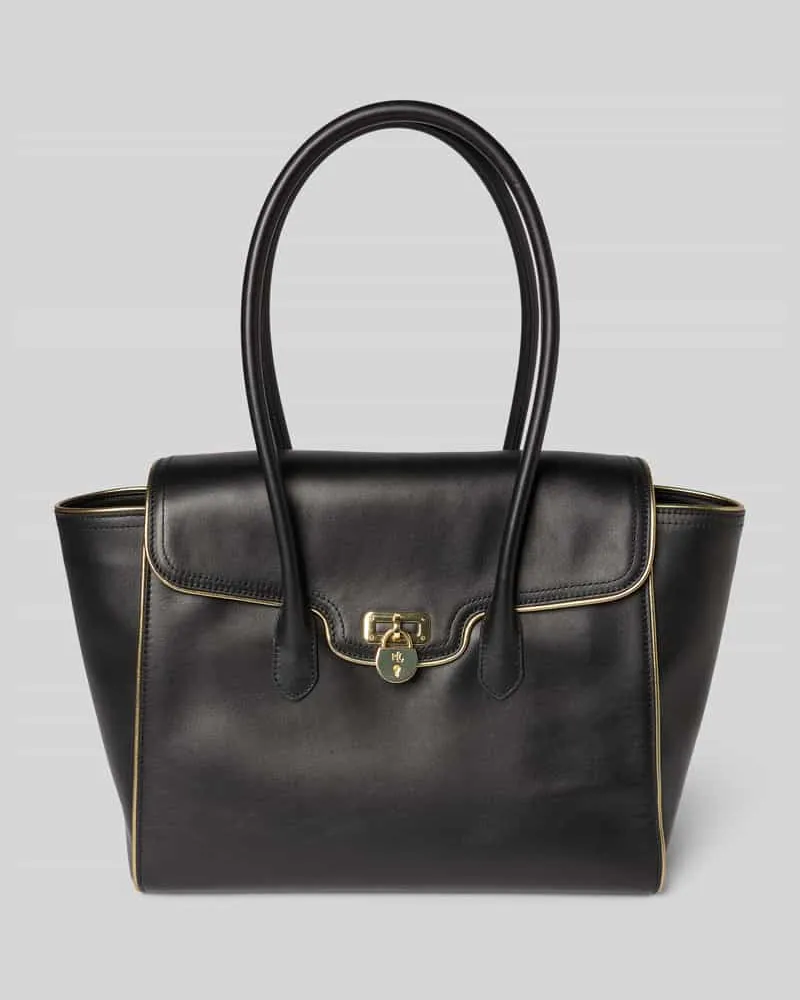 Ralph Lauren Handtasche aus Rindsleder mit Tragehenkeln Black