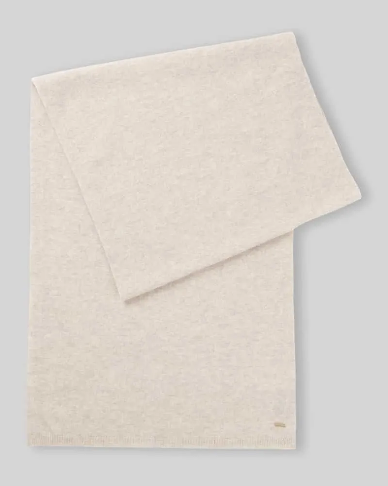 HUGO BOSS Schal aus Kaschmir mit Logo-Detail Sand