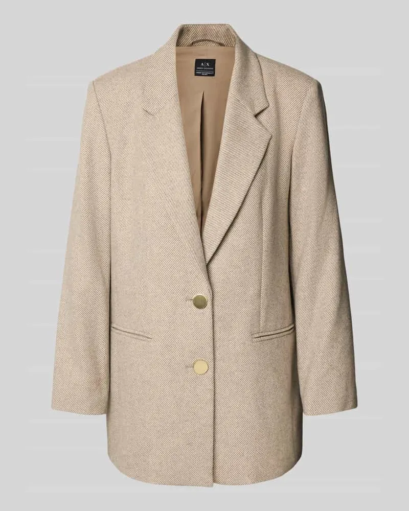 Armani Exchange Blazer mit Reverskragen Mittelbraun