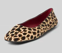 Ballerinas mit Allover-Animal-Print