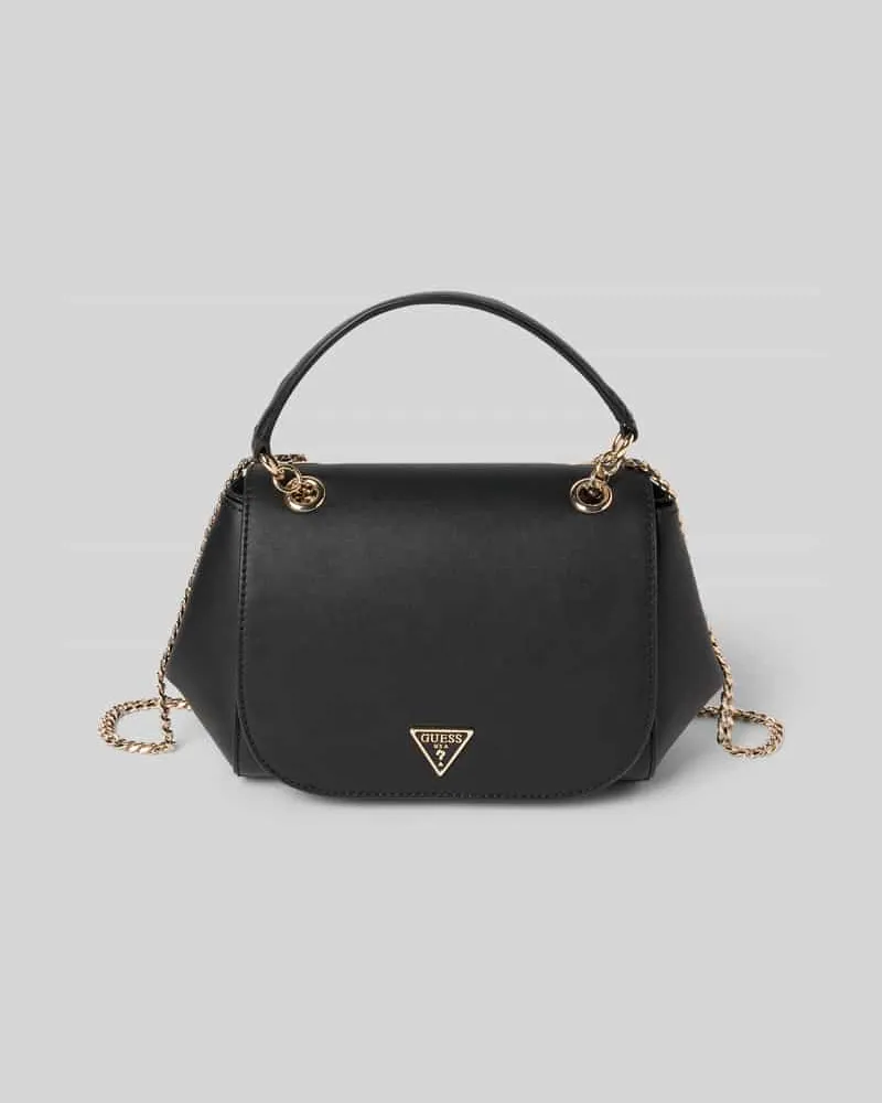 Guess Handtasche mit Label-Applikation und Tragehenkel Black
