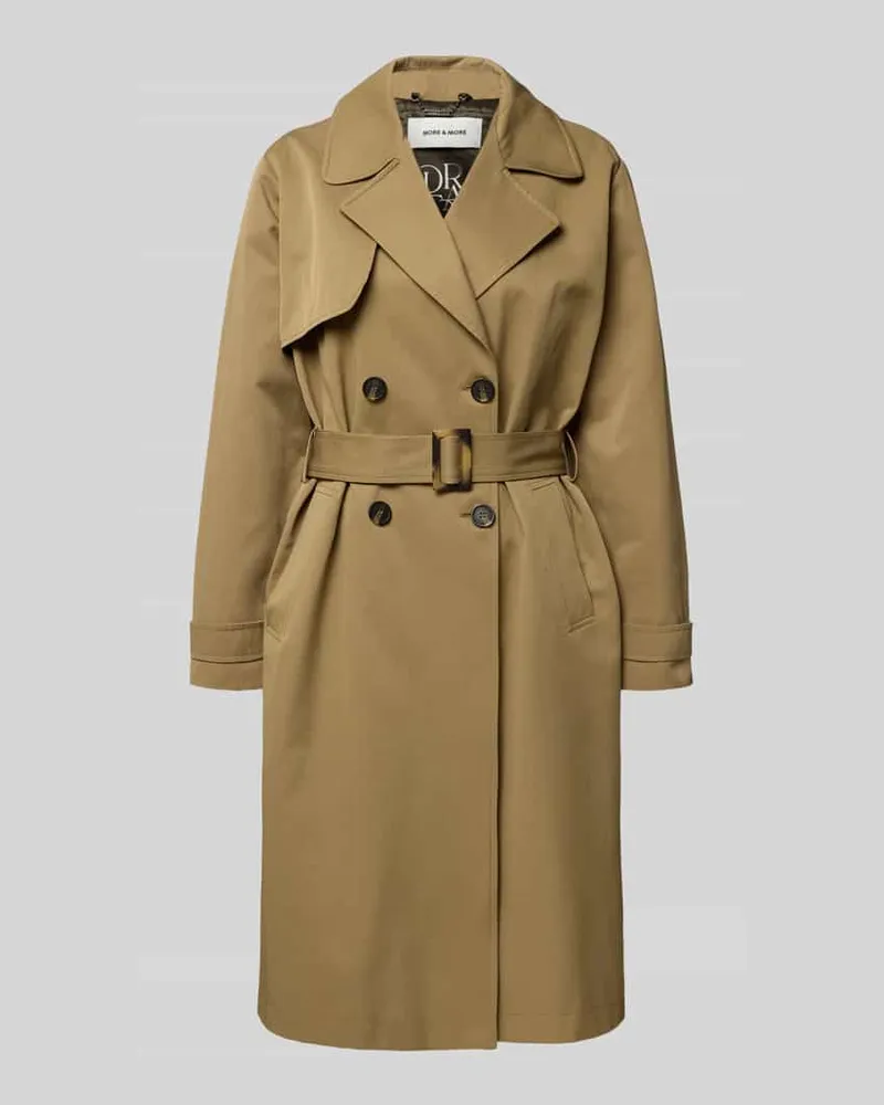 More & More Trenchcoat aus Baumwoll-Mix mit Reverskragen Gruen