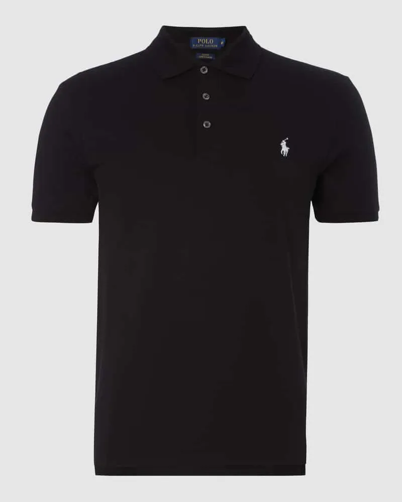 Ralph Lauren Slim Fit Poloshirt mit Stretch-Anteil Black