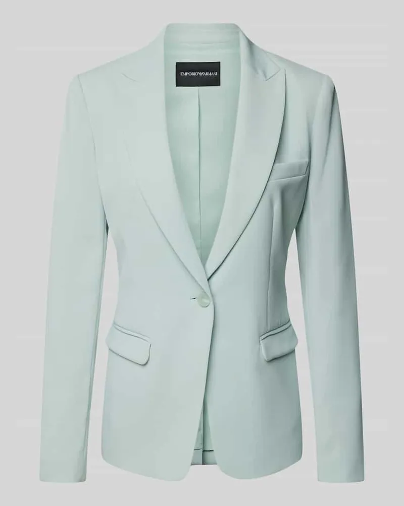 Emporio Armani Blazer mit Pattentaschen Aqua